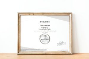 Certificado medalla de plata Ebroacero