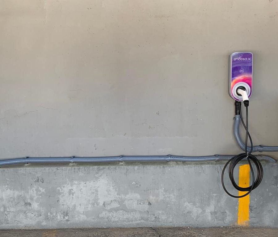 Electric car charging parking